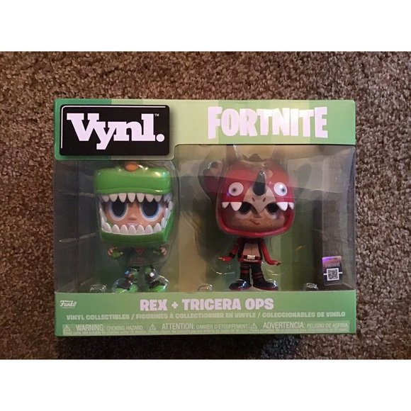 Funko Pop Vinyl Fortnite Rex + Tricera Ops Figurines Collectibles New